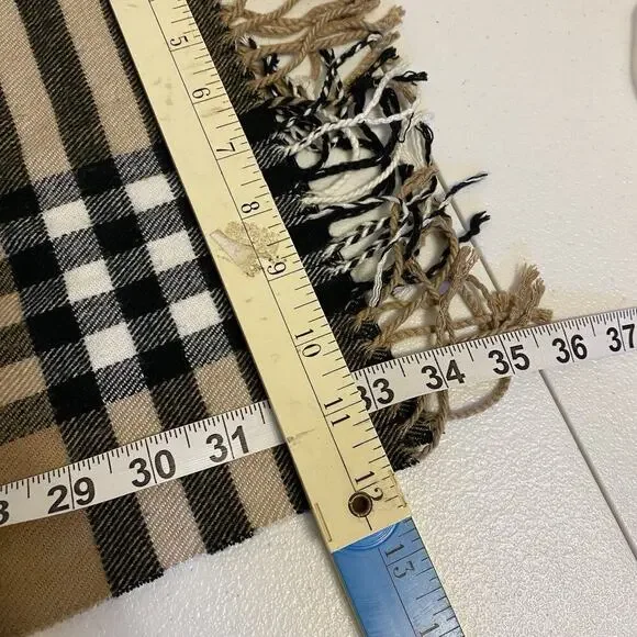 UnisexAdult Classic Check Scarf Multicolor Fringe Soft Unbranded Luxury Preppy - Picture 2 of 6